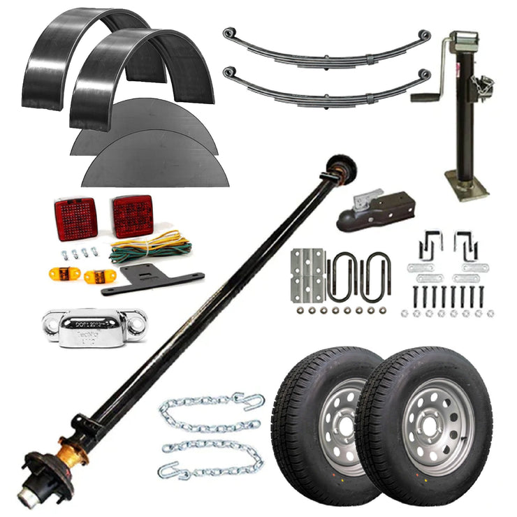 1112 - 6'6" x 12 Single Axle 5.2K HD Utility Trailer Kit