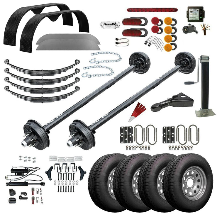 24GT - 82" x 24' Tandem Axle Gravity Tilt 10.4K Car Hauler Trailer Kit