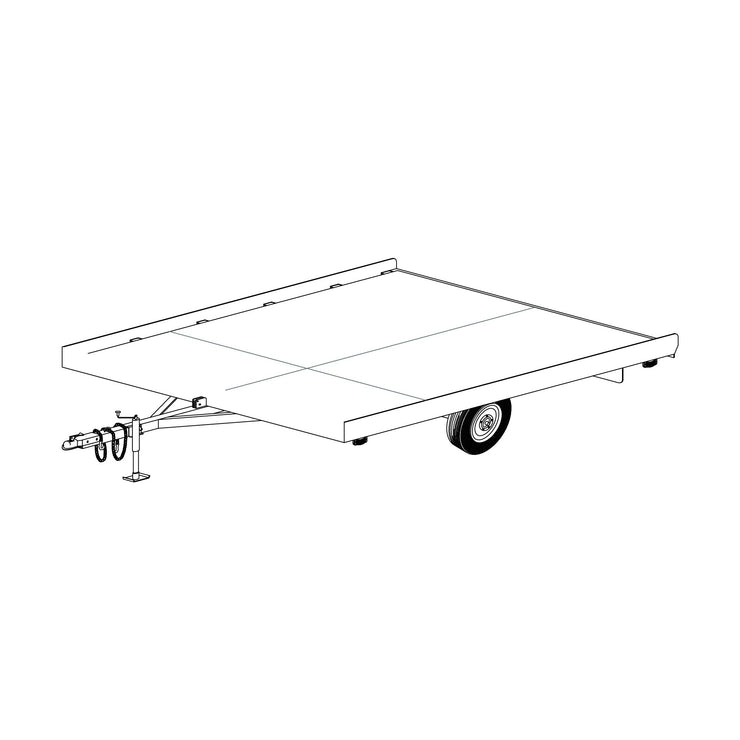 Trailer Plan - 10' x 8'2" Snowmobile Tilt Deck Plan - Model 10SN